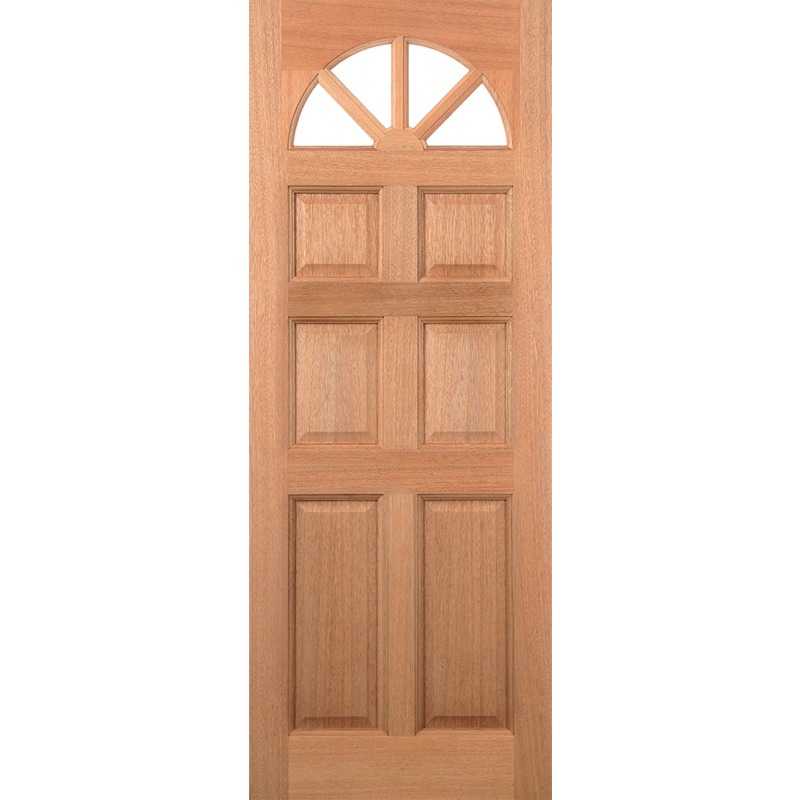 External Hardwood Carolina Unglazed 6 Panel Door